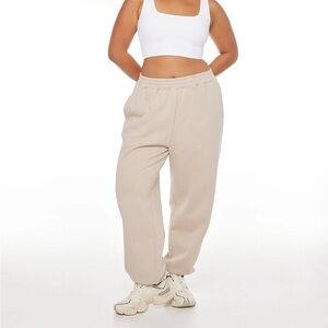 Crop Shop Boutique Beige High-Waist Track Pants